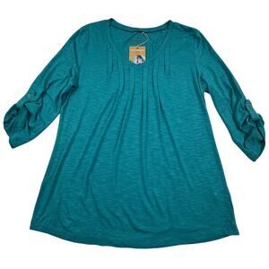 Royal Robbins Outdoor Soft Noe 3/4-Sleeve Vee Shirt Women's Size Large